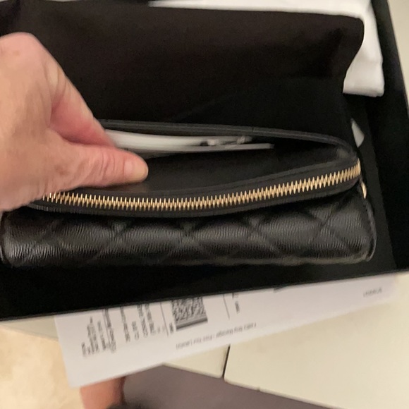 NEW 21P Chanel Mini Snap Bag Zip Caviar Black - Picture 6 of 9